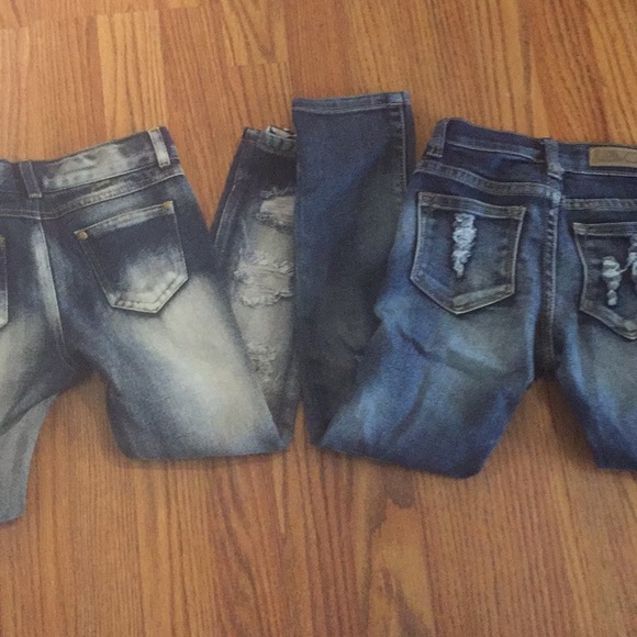 Size 5 girls distressed jeans - Picture 2 of 6